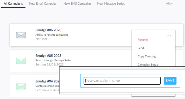 renaming your eNudge campaigns